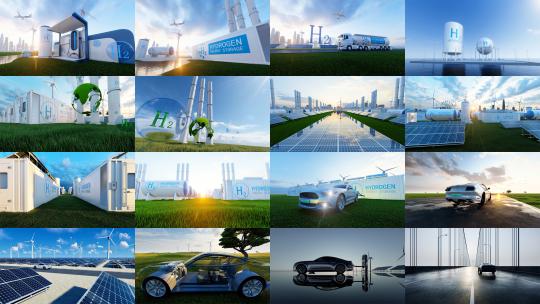 氢能源 氢能 新能源汽车 碳中和 双碳高清在线视频素材下载