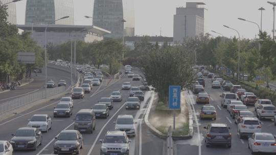 城市高峰车流 交通堵塞视频素材模板下载