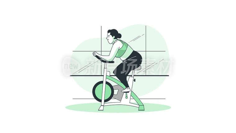 2-126健身房运动锻炼减肥线条