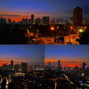 航拍大连夜景 城市夜景 航拍夜景