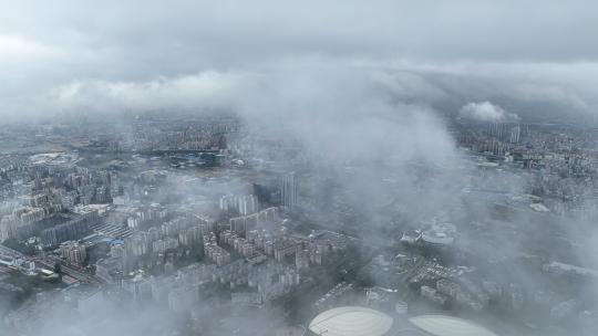 云雾下的白云新城