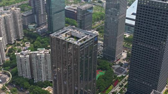 深圳建行大厦中景俯视右环绕视频素材模板下载