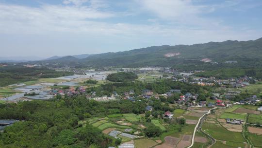 美丽乡村田园农业种植农田航拍