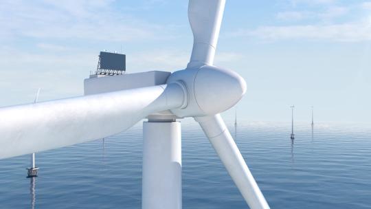 风力发电 风车 升压站全息科技 海上风电