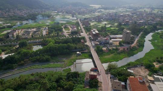 航拍福建厦门新农村景观