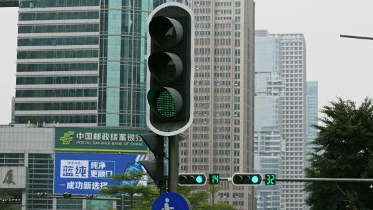 交通道路信号灯视频素材模板下载