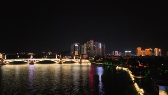 大理兴盛大桥夜景航拍