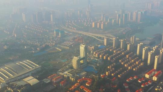 雾霾下的湖南广电中心视频素材模板下载