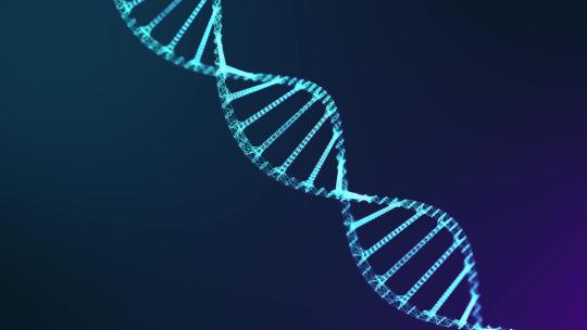 人类 DNA 链的医学分析动画4K