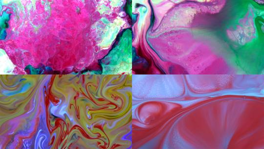 【合集】色彩融合抽象艺术风格背景颜色流动