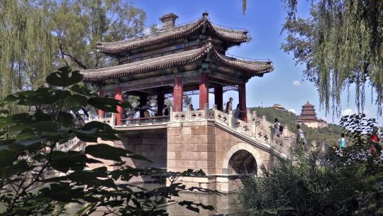 北京颐和园西堤的豳风桥