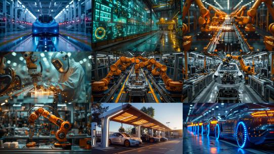 汽车工厂 新能源汽车制造高清在线视频素材下载