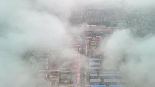 城市上空云景航拍中国开头