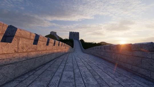 长城日出延时摄影