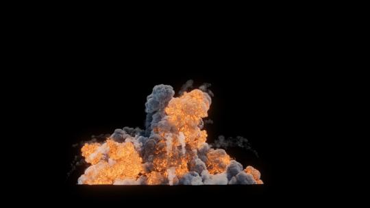 4k巨大的大型爆炸烟尘火光光效-alpha (7)