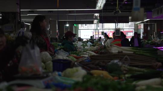 芜湖农贸菜市场环境视频素材模板下载