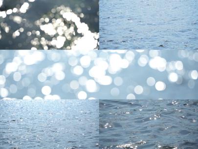 唯美的波光粼粼金色水面湖面江面湖水波纹视频素材模板下载