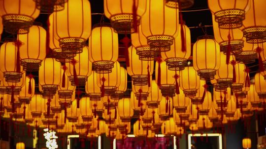 中国传统灯笼元宵节夜景