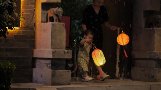 中秋人文 中秋节月饼 桂花酒 灯笼