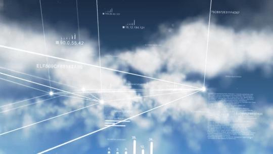 云计算连线数据视频素材