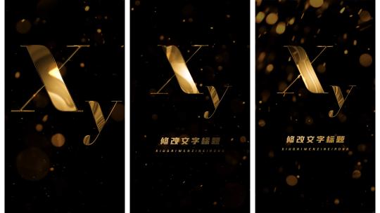 暗调竖屏高级奢华黄金质感企业logo展示高清AE视频素材下载