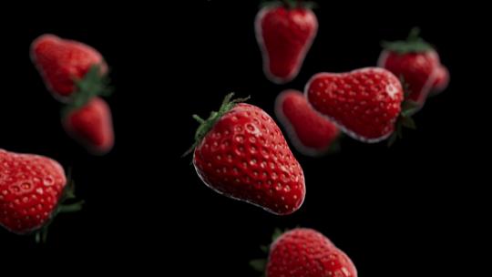 【4K】草莓升格特写镜头