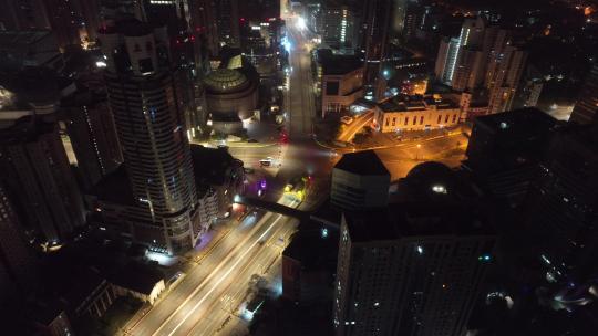 上海徐汇区夜景航拍