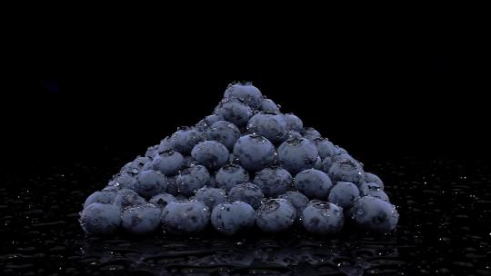 蓝莓实拍4K升格高速微距商业棚拍