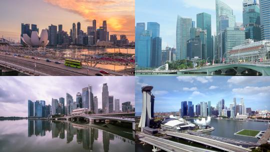 【合集】新加坡 城市风景 桥梁 天空