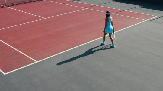 美女打网球视频素材模板下载