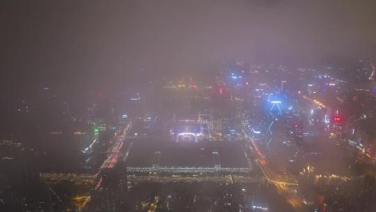 皇岗村上空云海延时摄影夜景