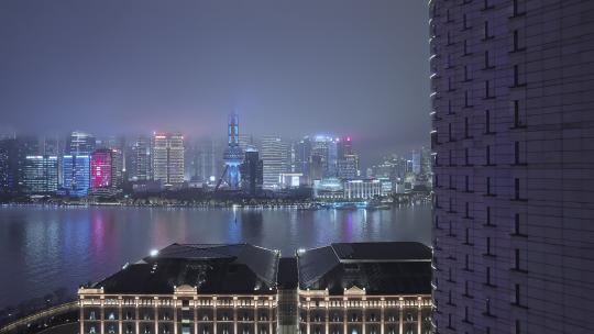 上海陆家嘴建筑风光夜景
