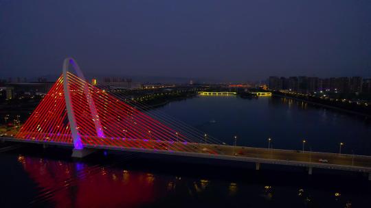 彩虹桥夜景视频素材模板下载