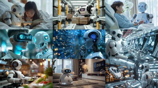 AI人工智能机器人新质生产力高清在线视频素材下载