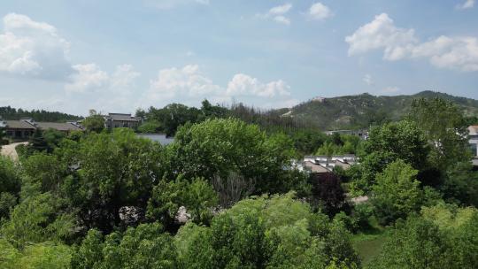 航拍武汉黄陂区大余湾景区