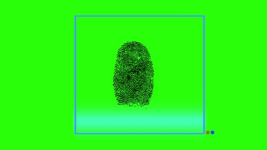 指纹扫描 HUD 技术绿幕4K视频素材模板下载