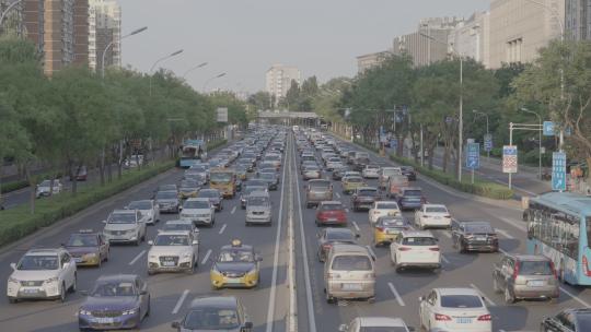 城市高峰车流 交通堵塞视频素材模板下载