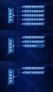 蓝色科技企业架构框架文字分类展示AE模板高清AE视频素材下载