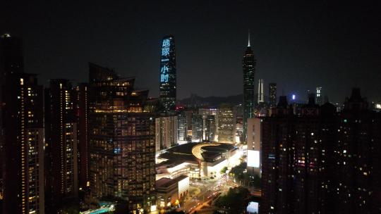 深圳城市风光罗湖CBD城市夜景