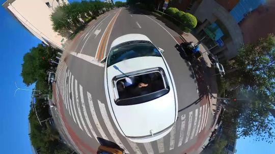 360度行车记录城市街道