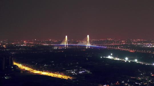 上海南北高架车流夜景