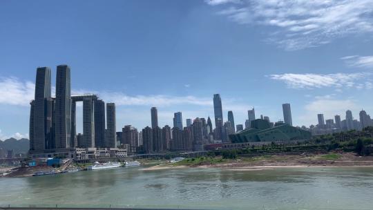 4K  重庆城市建筑景观天际线