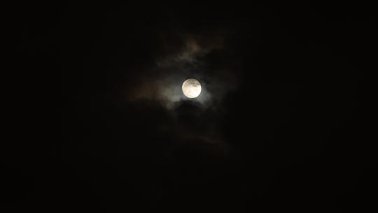 夜晚月亮延时素材8