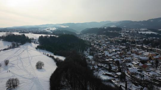 斯洛伐克冬季班斯卡比斯特里察山脉