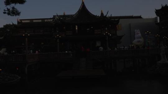 上海豫园夜景视频素材模板下载