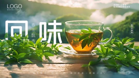 茶叶春茶文字片头