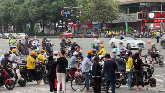 广州市区下班高峰期拥堵街道