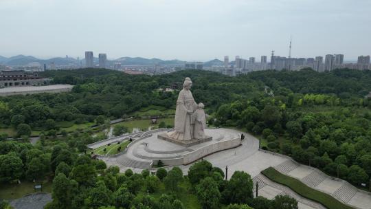 航拍江西九江中华贤母园4A景区