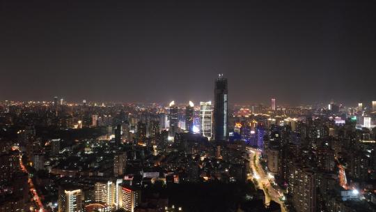 上海徐汇商圈夜景航拍