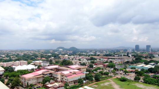 尼日利亚商业区阿布贾市美丽的阿里尔景观视频素材模板下载